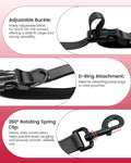 WANFIRE Hands Free Dog Leash, 5.1-8.9Ft Crossbody Long Leash, Waist Dog Belt for Small & Medium Dogs, City Walking & Running Outdoor Hiking &Travel etc. (Black)