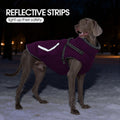 FUAMEY Dog Winter Coat Reflective Strips, Cozy Dogs Jacket with Harness Back Zipper, Fleece Lined Puppy Vest Thermal Clo