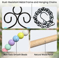 Hummingbird Swings and Perches for Outdoor, Rust-Resistant Metal, 2 Pack