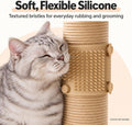 PetPals Cat Grooming Massager with Adjustable Bands & Silicone Bristles