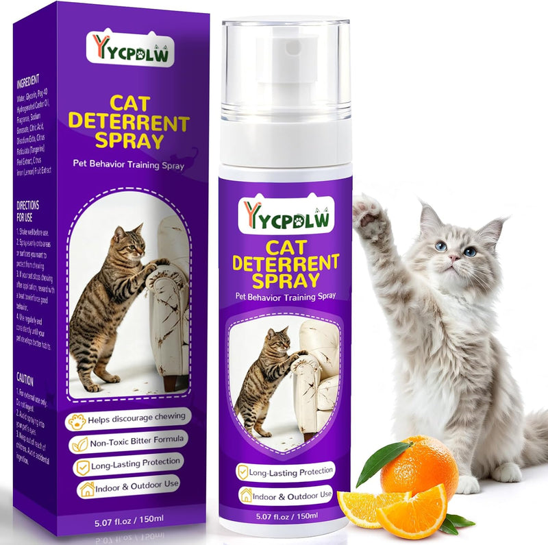 Cat Deterrent Spray for Furniture, 150ML Cat Scratch Deterrent Spray