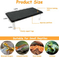 Bearded Dragon Basking Platform,Reptile Hide Cave with Slate Rock,S