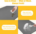 Lorvain 45" x 30" Cat Food Mat,Silicone Pet Feeding Mat with Raised Edges