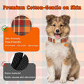 Fall Dog Collar, Autumn Dog Collars with Plaid Pattern, Adjustable Cotton Puppy Collar for Small Medium Large Dogs, Cute