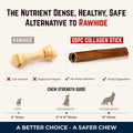 Devil Dog Pet Co Beef Collagen Sticks for Dogs Rawhide Free 6 Inch 10 Pack