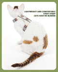 Cat Harness and Leash Set with Reflective Strips, Escape Proof Adjustable Vest, Premium Taffeta Fabric Soft Lightweight,