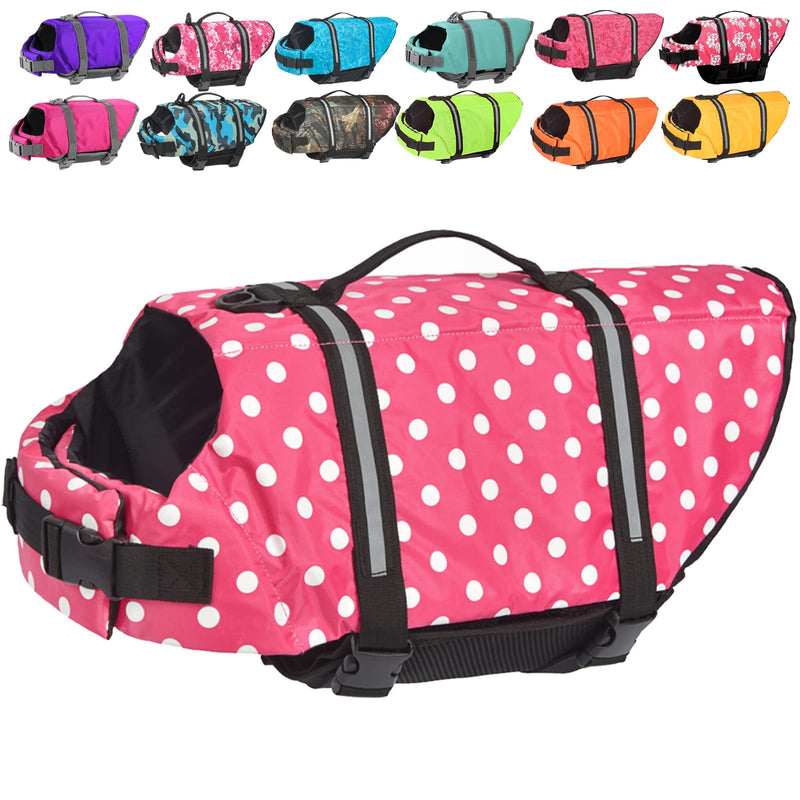 Doglay Dog Life Jacket with Rescue Handle, Dog Life Vest for Swimming Boating, Adjustable Reflective Puppy Swim Vest with Superior Buoyancy for Small Medium Large Dogs