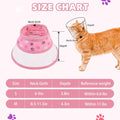 PUPTECK Cat Cone Collar Soft for Neck, Pet Recovery Collar to Stop Licking After Surgery, Adjustable Elizabethan Pet Collar for Small Medium Cats Kittens, Pink M