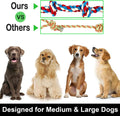 LosFong Large Dog Chew Toys for Aggressive Chewers, Indestructible Dog Rope Toys for Large Breeds, Heavy Duty 100% Cotton Dental Teeth Cleaning Tug of War Toy