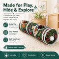 Rabbit Toys, Large Bunny Hideout Tunnel and Tube for Rabbit Guinea Pig Chinchilla Ferret Rat