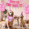 Dog Birthday Party Supplies,Dog Birthday Bandana Set, Numbers,Flag,Balloon