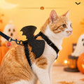 Cat Harness and Leash, Cat Halloween Costumes with Bat Wings & Pumpkin Bell