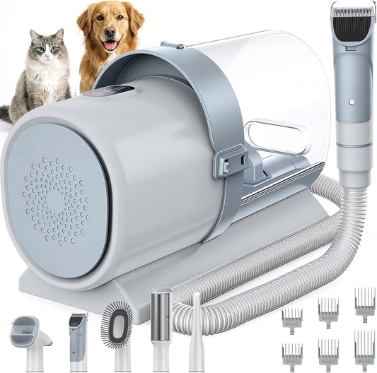 NEWBULIG Pet Grooming Vacuum Kit for Cats and Dogs, 2.5L Dust Cup