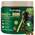 Nutridog NMN Supplement for Dogs NAD+ Booster - Anti-Aging & Longevity Soft Chews for Senior Dogs with Resveratrol, CoQ10, Glucosamine & Omega-3-3-in-1 Cellular Energy, Joint & Skin Support