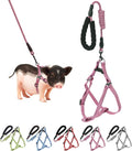 YeeBeny Mini Pig Harness Adjustable with Leash Foam Handle Pink, S