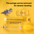 SQUSIMEI 8 Pcs Bird Feeding Syringe Set Feeding Tubes for Baby Birds Parrot Hand Feeding Syringe Pet Syringe Feeding Tube Stainless Steel Metal Feeding Spoon Small Animals (30ml-Set of Eight)