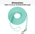 AUMAILI Dog Training Long Leash Waterproof Long Line Heavy Duty Outdoor Recall Lead 10ft 15ft 20ft 30ft 50ft for Small Medium Large Dog (Mint Green, 10FT)
