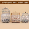 Bird Cage Seed Catcher Net Cover, Bird Cage Net, Mesh Parrot Cage Skirt Guard for Parrot Cockatiel Budgie Fits Round Squ