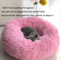 BODISEINT Modern Soft Plush Round Pet Bed for Cats or Small Dogs, Mini Medium Sized Dog Cat Bed Self Warming Autumn Winter Indoor Snooze Sleeping Cozy Kitty Teddy Kennel (20'' D x 8'' H, Hot Pink)