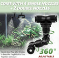 LANUEVA Reptile Humidifier Quieter Mister with 6 Nozzles (with Timer)