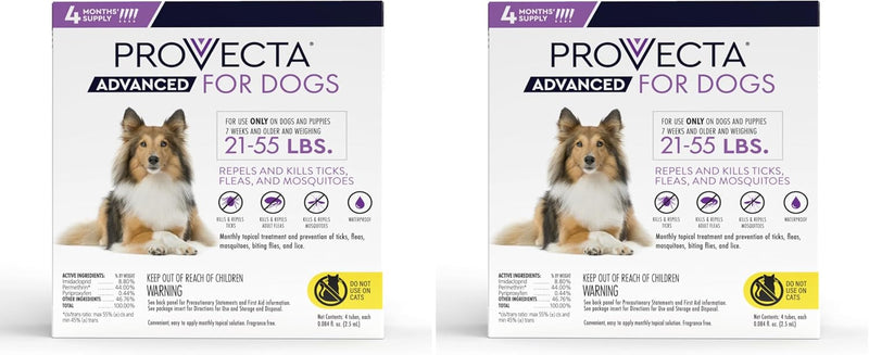 Provecta 4 Doses Advanced for Dogs, Large/21-55 lb (Pack of 2)