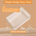 kathson Hamster Sand Bath Box Transparent Acrylic Small Animals Shower Bathtub Guinea Pigs Digging Sand Container Cage A