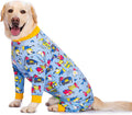 Dog Surgery Recovery Suit Female Male for Dogs After Surgery Medium Large Dogs Onesie Dog Pajamas Pjs Clothes (Blue Cart