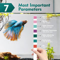 7 Way Aquarium Test Strips, 125 Strips for Fish Tank & Pond Test Kit