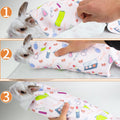 21.6'' Grooming Wrap for Rabbit, Rabbit Wrap for Grooming Cutting Nails, Soft Rabbit Restraint for Nail Clipping Rabbit 