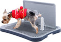 Pee Pad Holder, Indoor Potty Tray for Puppy and Small Size Dog with Pee Wall, Non-Skid Feet, 20x15.4x1.4 inch