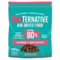 RawTernative Air Dried Dog Food, High Protein, Over 90% Real Salmon & Beef + New Zealand Green Mussels, Complete Meal or Topper, Grain Free, Gluten Free, Non GMO, (1 lb Bag)