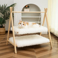 Dog Cat Bed Mat 19.6x31.4 inch, Washable Soft Plush Faux Fur Fluffy Puppy Pad Blanket for Indoor Pet Sleep Cushion White