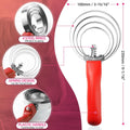Double Sided Stainless Steel Curry Comb With Soft Grip, Shedding & Grooming Tool For Dogs, Cattle & Horses (Red)
