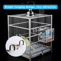 No Mess Bird Feeder for Cage - Automatic Bird Feeder Transparent Food Container Acrylic No Spill Cage Seed Catcher with 