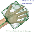 Aquarium Fishing Net Fish Tank Cleaning Tools Fine Mesh Net with Plastic Handle Green 8 Inch