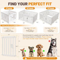Dog Playpen Indoor with Door, 10-Panel 25.6" Tall Dog Play Pen, Easy-Assembly Plastic Puppy Playpen Fence for Dogs, Pet 