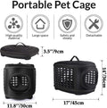 Collapsible Cat Carrier Hard, Travel Pet Carriers Bag for Small Dogs for Car Travel with Ventilation Guinea Pig 2 Small 