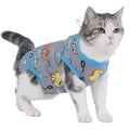 kzrfojy Cat Recovery Suit Cat Onesie for Cats After Surgery Female Male Spay Kitten Neuter Surgical Bodysuit Post Surgery Cone of Shame Alternative Anti Licking (Gray, Large)