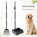 Pooper Scooper for Large Dogs, Metal Poop Scooper with Rake,Tray for Yard