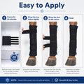 LOVIVO 2 Pack Reusable Gel Horse Ice Boots, Adjustable 4 Leg Cooling Wraps