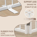 Snuowu 16" Freestanding Short Dog Gate for Small Dogs – Foldable & Retractable, Expands Up to 48" Wide, 4-Panel Pet Barr
