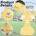 Dog Raincoat Hooded Slicker Poncho - Reflective Lightweight Pet Rain Jacket Coat,Dog Waterproof Raincoat with Adjustable