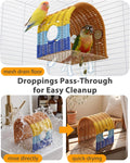Spacious Bird Play Tent with Peek Hole, Parrot Hammock Hut