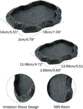 Tortoise Water Dish 7.1*5.5*0.8in Reptile Water Dish Food Bowl