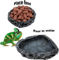 2 Pack Reptile Feeding Dish Corner Bowl, Reptile Water Dish Food Bowl Feeding Terrarium Bowls for Bearded Dragon Lizard 