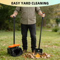 46" Pooper Scooper Swivel Bin & Rake for Large Small Dogs with Bag Attachment, Long Handle Poop Scooper with Lid for Yar