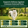 YOTANGO Cat Flea Treatment Crunchy & Creamy Chewables, 500 Chews Natural Flea and Tick Prevention for Cats + Skin and Coat Support, Daily Oral Supplement Chewables for Cats and Kittens (Salmon Flavor)