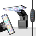 Mini Clip-On Aquarium Light 7W USB Dimmable Fish Tank Lamp with 3 Light Modes (Full Spectrum/White/RGB), 9-Level Brightn