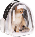 Front Expandable Large Cat Backpack Carrier, Fit up to 18 lbs, Space Capsule Bubble Window Pet Carrier Backpack for Large Fat Cat and Small Puppy
