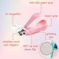 Hedgehog Toe Nail Clippers and Comb Set, 2 Pcs Hedgehog Soft Cleansing Brush and Toenail Clipper with Magnifier, Hedgeho